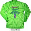 Support Thyroid Cancer Awareness Long Sleeve Tie Dye Shirt