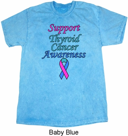 Support Thyroid Cancer Awareness Mineral Tie Dye T-shirt