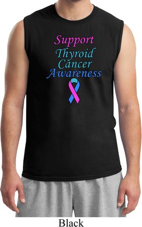 Support Thyroid Cancer Awareness Muscle Shirt