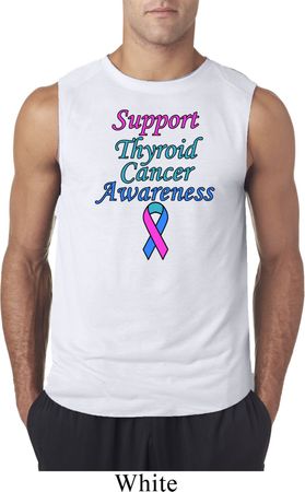 Support Thyroid Cancer Awareness Sleeveless Shirt
