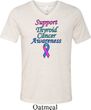 Support Thyroid Cancer Awareness Tri Blend V-neck