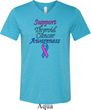 Support Thyroid Cancer Awareness Tri Blend V-neck