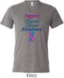 Support Thyroid Cancer Awareness Tri Blend V-neck