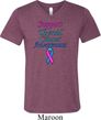 Support Thyroid Cancer Awareness Tri Blend V-neck
