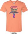 Support Thyroid Cancer Awareness Tri Blend V-neck