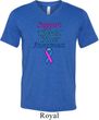 Support Thyroid Cancer Awareness Tri Blend V-neck