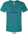 Support Thyroid Cancer Awareness Tri Blend V-neck