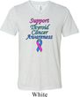 Support Thyroid Cancer Awareness Tri Blend V-neck