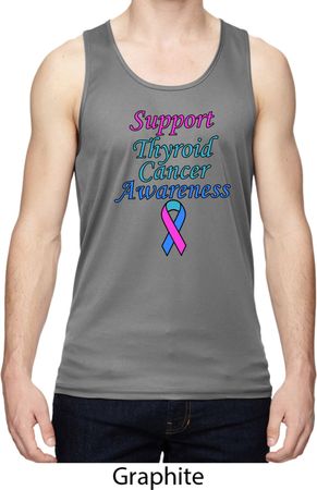 Support Thyroid Cancer Dry Wicking Tank Top