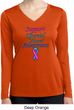 Support Thyroid Cancer Ladies Dry Wicking Long Sleeve