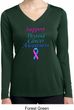 Support Thyroid Cancer Ladies Dry Wicking Long Sleeve