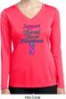 Support Thyroid Cancer Ladies Dry Wicking Long Sleeve