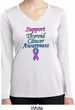 Support Thyroid Cancer Ladies Dry Wicking Long Sleeve