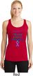 Support Thyroid Cancer Ladies Dry Wicking Racerback