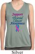 Support Thyroid Cancer Ladies Dry Wicking Sleeveless Shirt