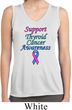 Support Thyroid Cancer Ladies Dry Wicking Sleeveless Shirt