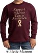 Support Uterine Cancer Awareness Kids Long Sleeve