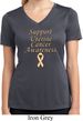 Support Uterine Cancer Awareness Ladies Dry Wicking V-neck