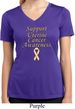 Support Uterine Cancer Awareness Ladies Dry Wicking V-neck