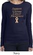 Support Uterine Cancer Awareness Ladies Long Sleeve