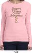 Support Uterine Cancer Awareness Ladies Long Sleeve
