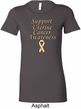 Support Uterine Cancer Awareness Ladies Longer Length Shirt