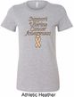 Support Uterine Cancer Awareness Ladies Longer Length Shirt