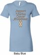 Support Uterine Cancer Awareness Ladies Longer Length Shirt