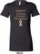 Support Uterine Cancer Awareness Ladies Longer Length Shirt