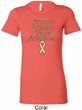 Support Uterine Cancer Awareness Ladies Longer Length Shirt