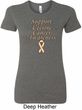 Support Uterine Cancer Awareness Ladies Longer Length Shirt