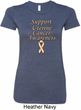Support Uterine Cancer Awareness Ladies Longer Length Shirt
