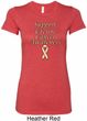 Support Uterine Cancer Awareness Ladies Longer Length Shirt