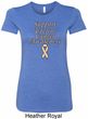 Support Uterine Cancer Awareness Ladies Longer Length Shirt