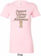 Support Uterine Cancer Awareness Ladies Longer Length Shirt