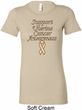 Support Uterine Cancer Awareness Ladies Longer Length Shirt
