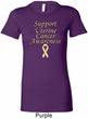 Support Uterine Cancer Awareness Ladies Longer Length Shirt