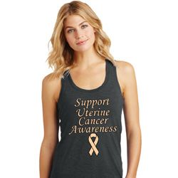 Support Uterine Cancer Awareness Ladies Racerback Support Uterine Cancer Awareness Ladies Racerback