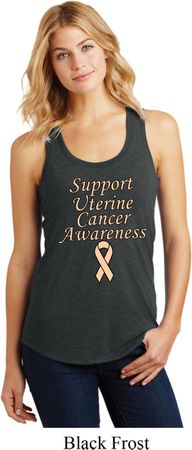 Support Uterine Cancer Awareness Ladies Racerback
