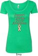 Support Uterine Cancer Awareness Ladies Scoop Neck