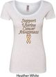 Support Uterine Cancer Awareness Ladies Scoop Neck