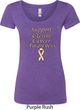 Support Uterine Cancer Awareness Ladies Scoop Neck