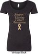 Support Uterine Cancer Awareness Ladies Scoop Neck