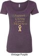 Support Uterine Cancer Awareness Ladies Scoop Neck