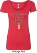 Support Uterine Cancer Awareness Ladies Scoop Neck