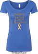Support Uterine Cancer Awareness Ladies Scoop Neck
