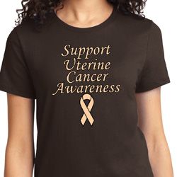 Support Uterine Cancer Awareness Ladies T-shirt Support Uterine Cancer Awareness Ladies T-shirt
