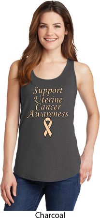 Support Uterine Cancer Awareness Ladies Tank Top