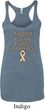 Support Uterine Cancer Awareness Ladies Tri Blend Racerback