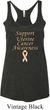Support Uterine Cancer Awareness Ladies Tri Blend Racerback